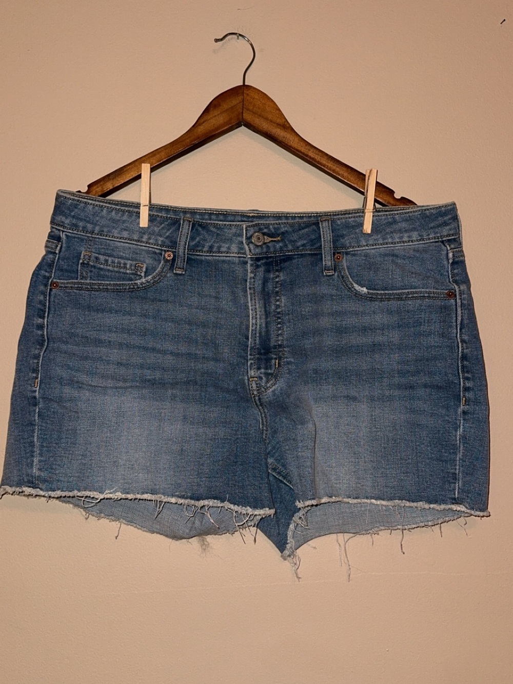Old Navy Distressed Blue Denim Cutoff Shorts